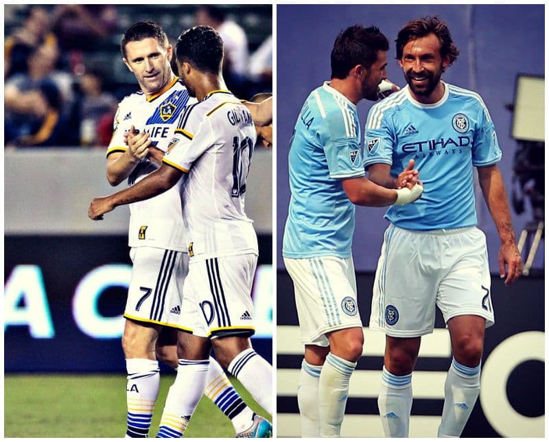 Juadores de LA Galaxy y New York City