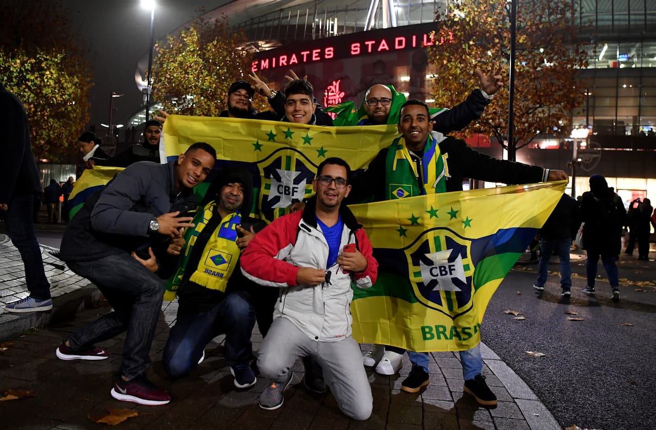 Por momentos parecía que los fanáticos de la 
<i>Canarinha </i>serían mayoría en esta jornada.