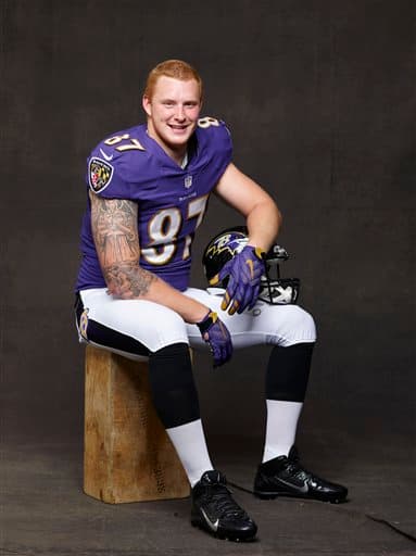 Las mejores tomas del TE novato de los Baltimore Ravens, egresado de Minnesota, Maxx Williams (AP-NFL).