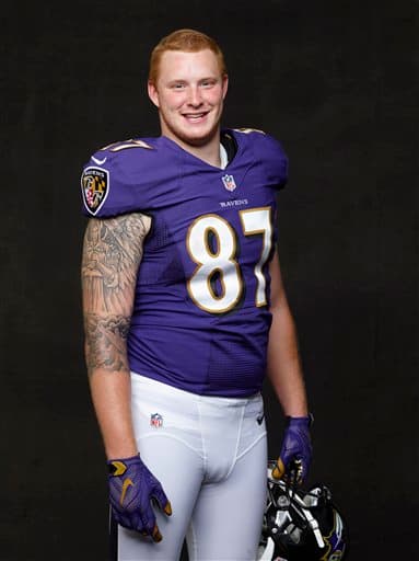 Las mejores tomas del TE novato de los Baltimore Ravens, egresado de Minnesota, Maxx Williams (AP-NFL).