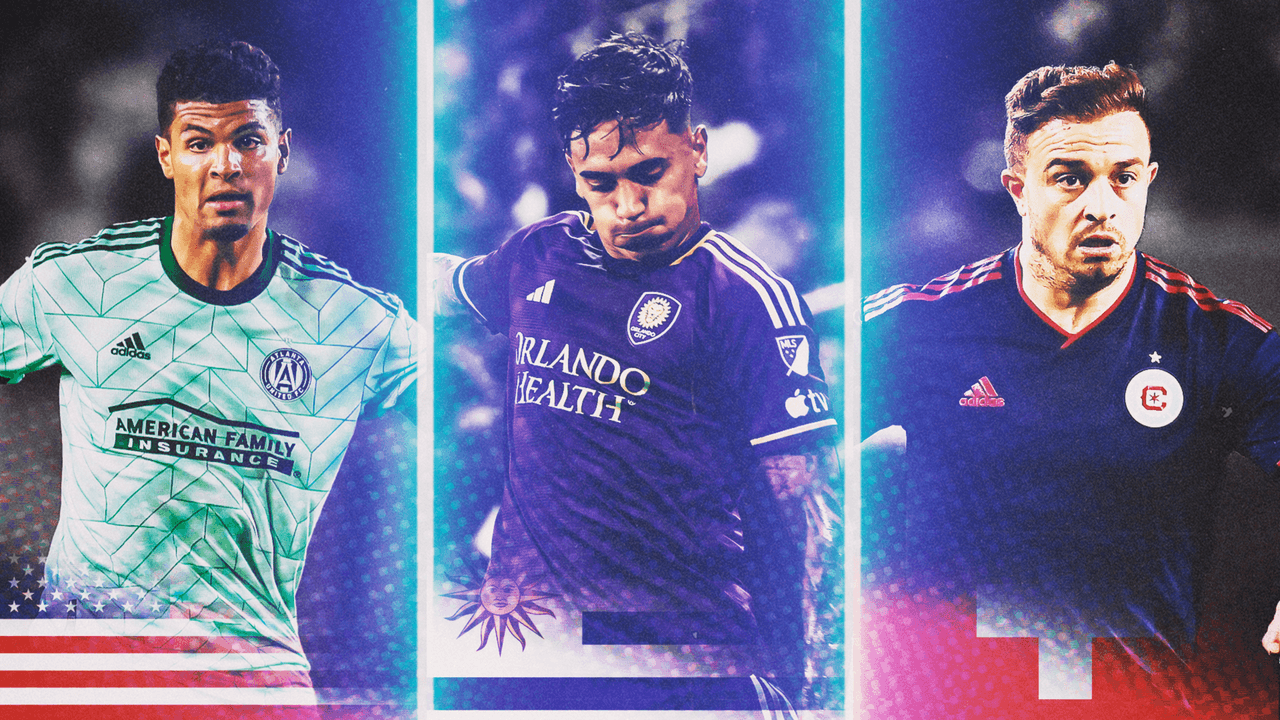 Miles Robinson (Estados Unidos), Facundo Torres (Uruguay) y Xherdan Shaqiri (Suiza).