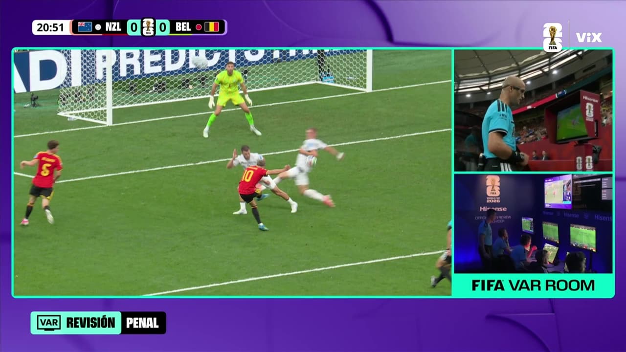 ¡Era penal para Bélgica! Sin embarga tras la revisión en el VAR este se anula