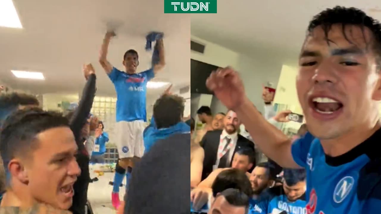 ¡Locura total! 'Chucky' Lozano festeja a lo grande título del Napoli