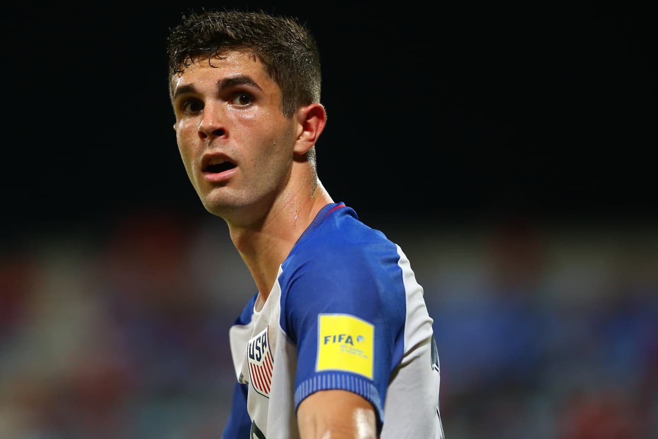 COUVA, TRINIDAD AND TOBAGO - OCTOBER 10: Christian Pulisic of the United States mens national team during the FIFA World Cup Qualifier match between Trinidad and Tobago at the Ato Boldon Stadium on October 10, 2017 in Couva, Trinidad And Tobago. (Photo by Ashley Allen/Getty Images)