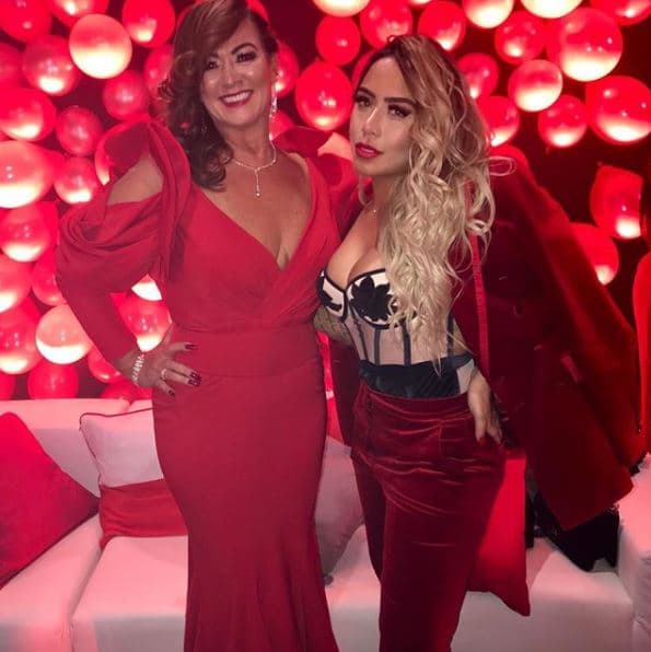 Nadine Santos, madre de Neymar, y Rafaella, su hermana.