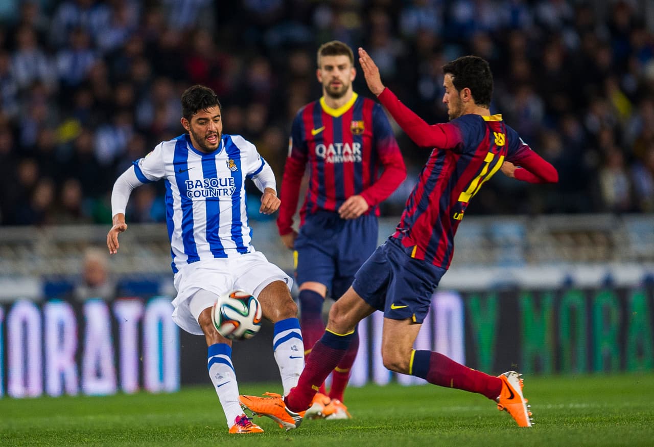 En ese partido, el mexicano fue un dolor de cabeza para el equipo catalán. En sus cinco temporadas con Real Sociedad fue el único tanto que le marcó al Barcelona.