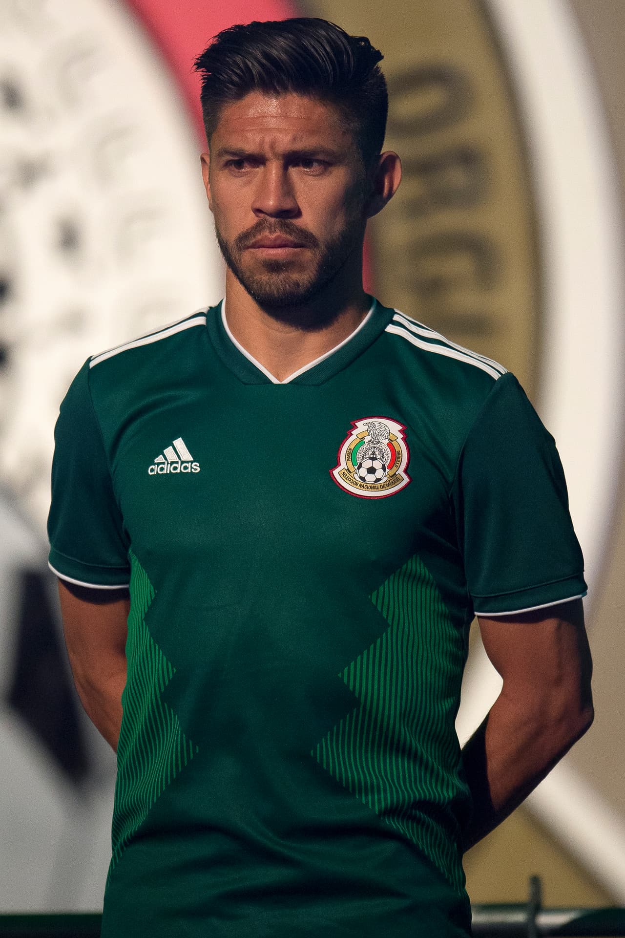 Oribe Perlta, Orbelín Pineda, Jesús Moilina, Edson Álvarez y Rodolfo Cota fueron algunos jugadores que presentaron la nueva casaca de cara a la justa mundialista.