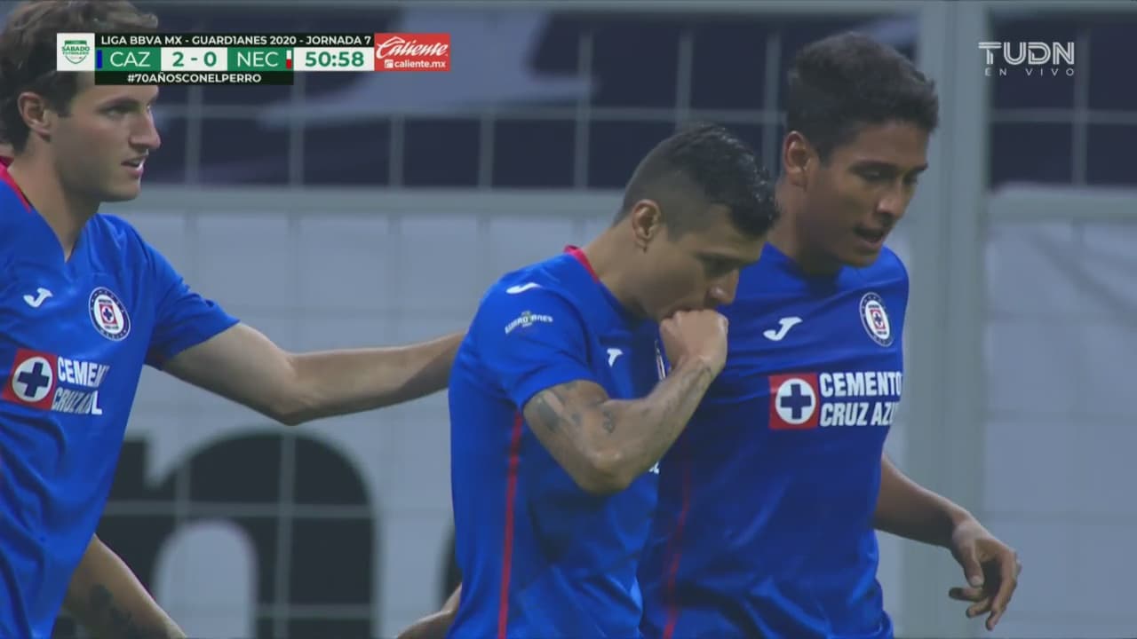 ¡Gol de pizarrón! Romo le baja el balón al ‘Cata’, quien hace el 2-0