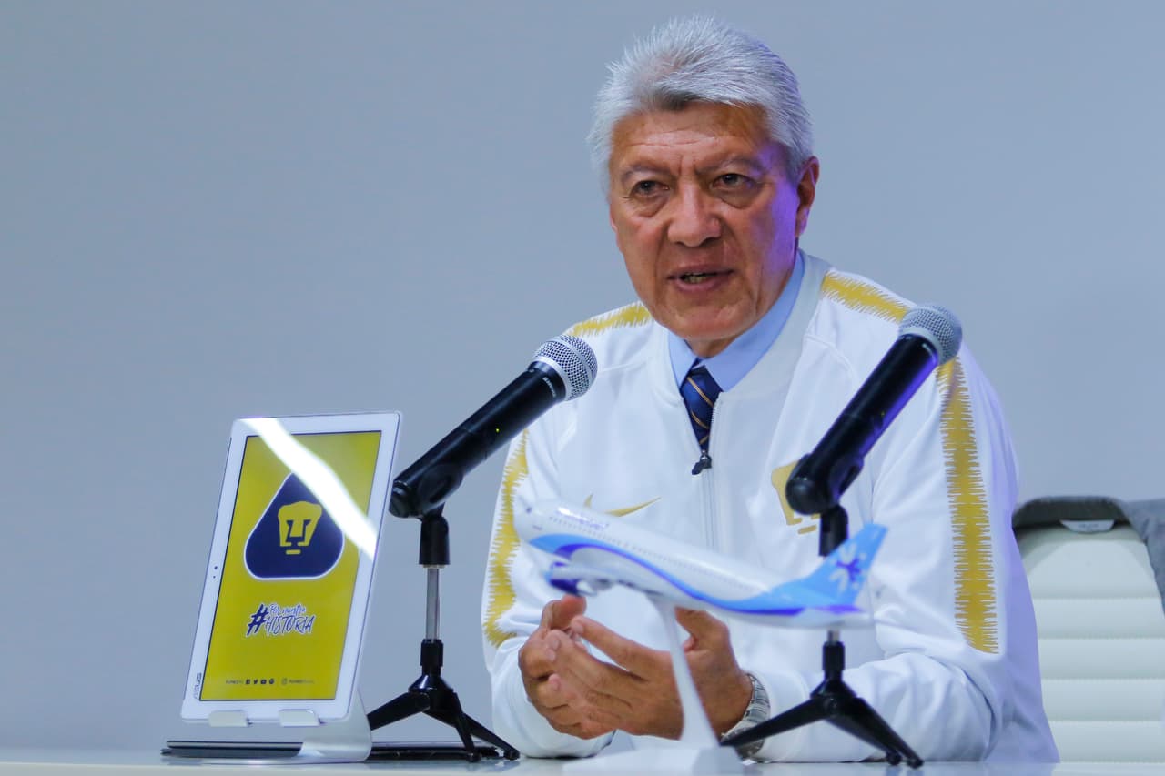 Jesús 'Chucho' Ramírez se mostró contento en su presentación como nuevo Presidente Deportivo de Pumas, celebrado en La Cantera.