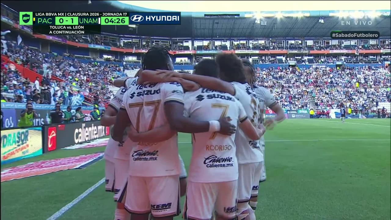 ¡Pumas pega primero! Antuna abre el marcador de cabeza
