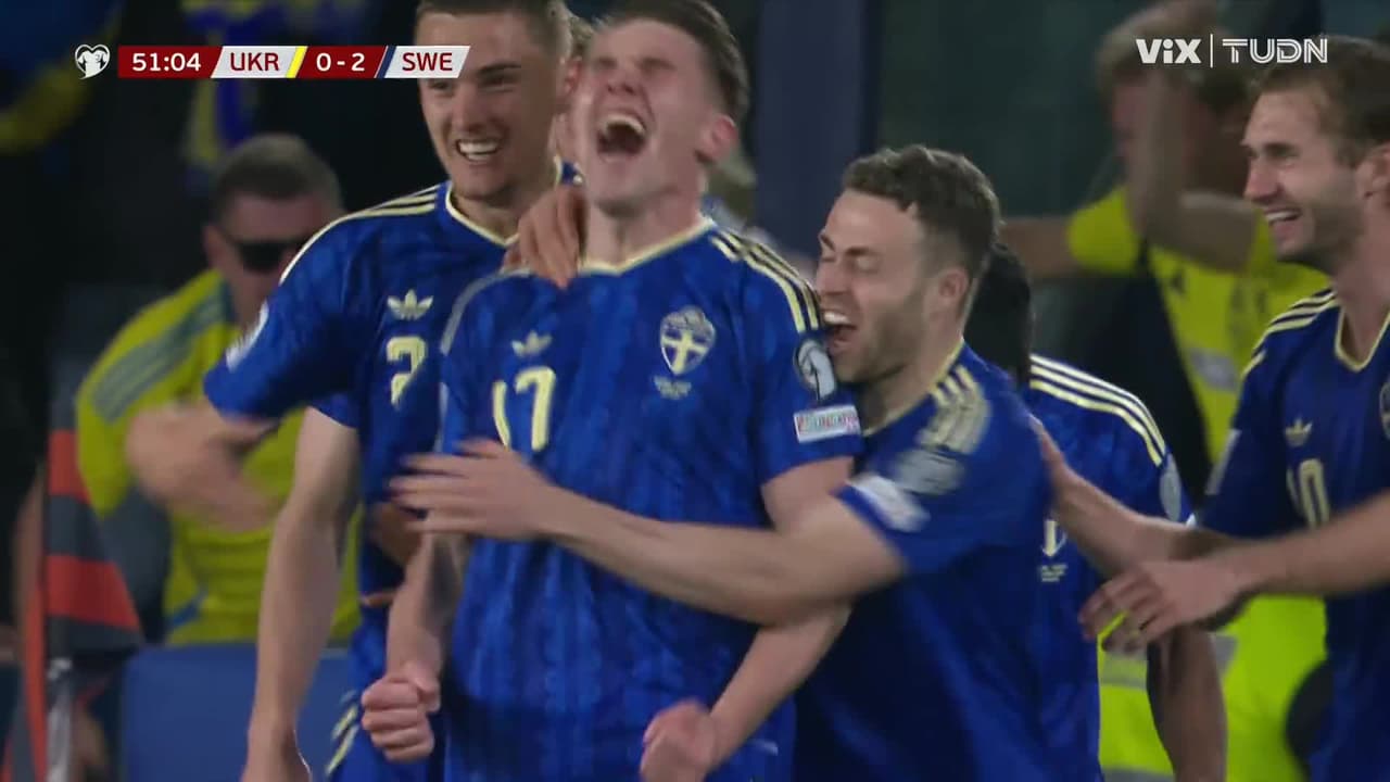 Repechaje Mundial 2026: Gol de Viktor Gyökeres, Ucrania 0-2 Suecia