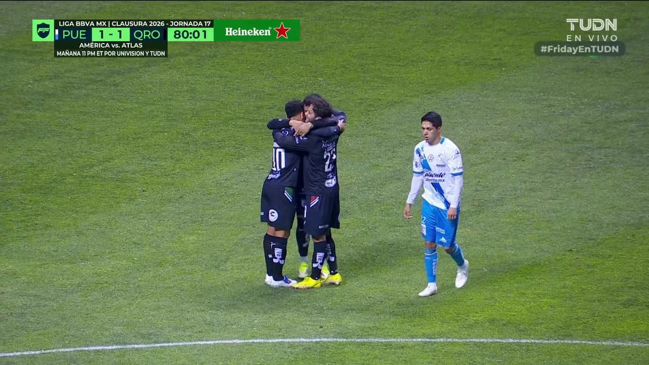 ¡Gol de Querétaro! Otra vez interviene el VAR y da por buena la anotación