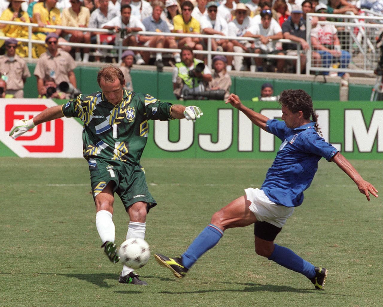 Taffarel alcanzó la final de Estados Unidos 1994 contra Italia en el Rose Bowl de Pasadena, California.
