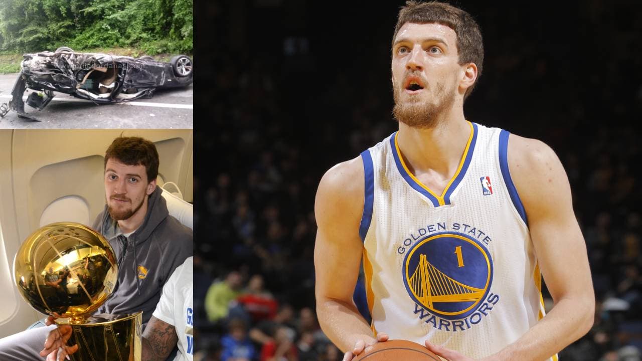 Así quedó el carro de Kuzmic (arriba izq.), quien fuera campeón de la NBA hace cuatro años.