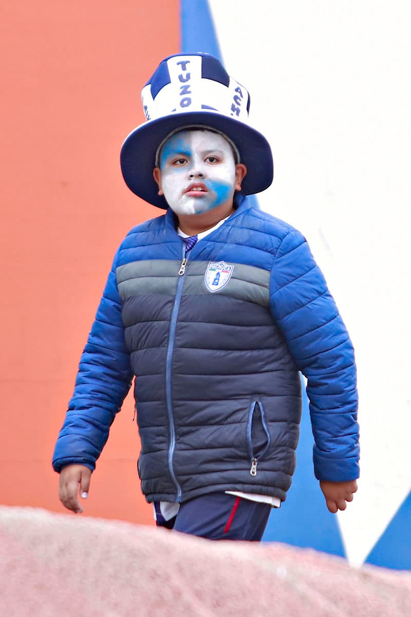 Fanático del Pachuca en las afueras del Estadio Hidalgo, previo al encuentro contra América por la jornada 3.