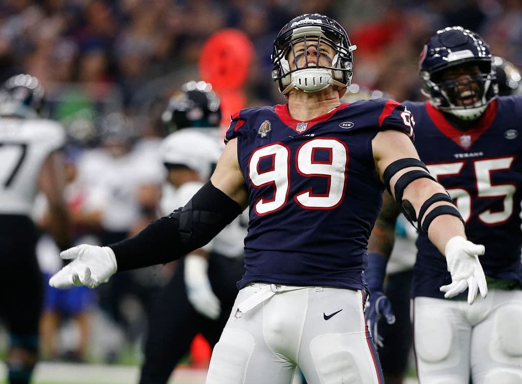 <b>JJ Watt, DE Houston</b>. El estelar liniero de los Texans fue el segundo mejor de la NFL (16) en capturas de quarterback y líder en pérdidas de balón forzadas (7).