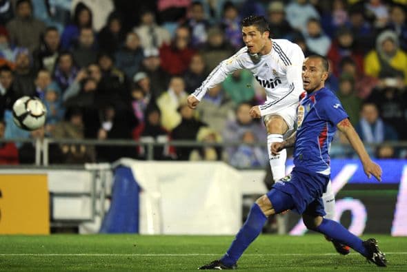'CR9' seguía causando estragos en la zaga del Getafe.