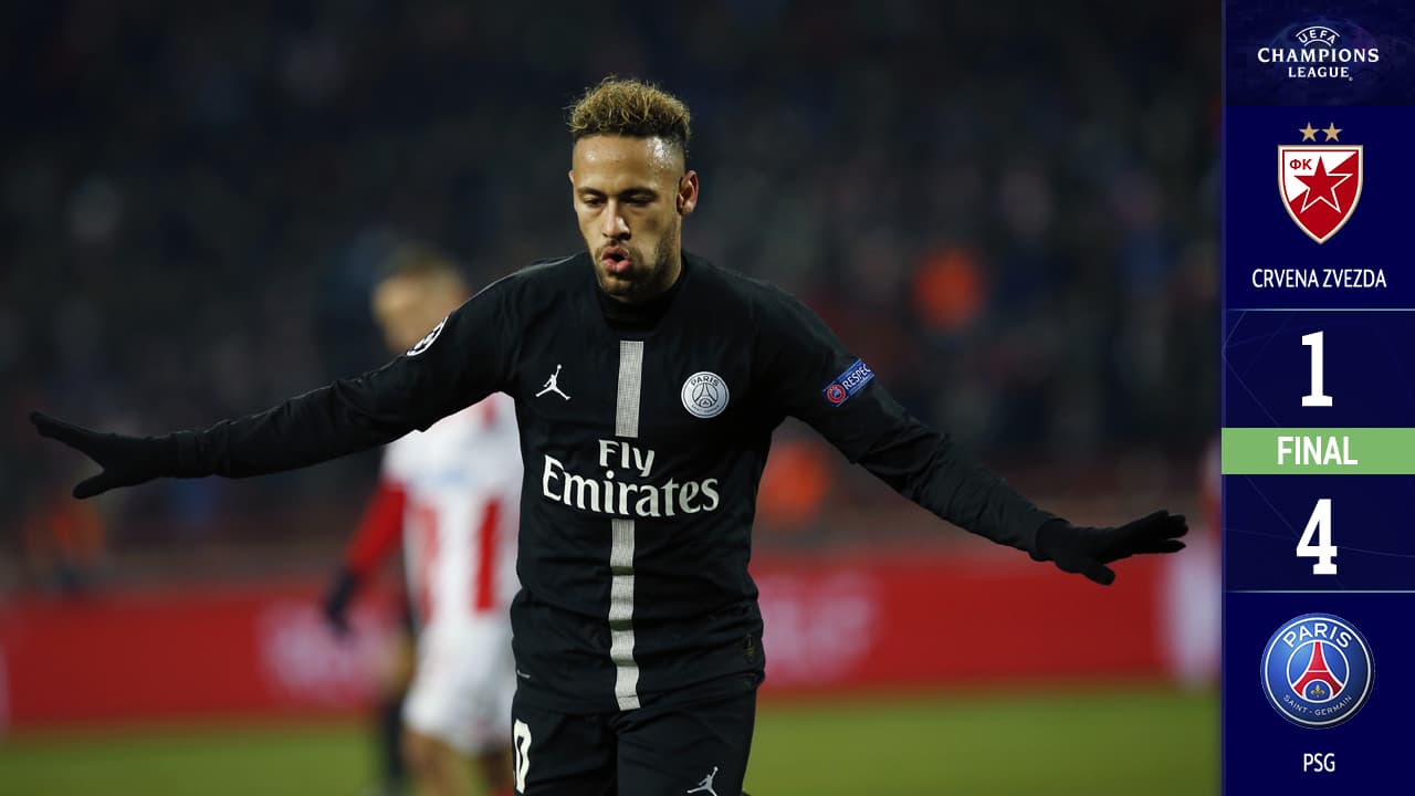 El Paris goleó al Estrella Roja y avanza como primer lugar del Grupo C