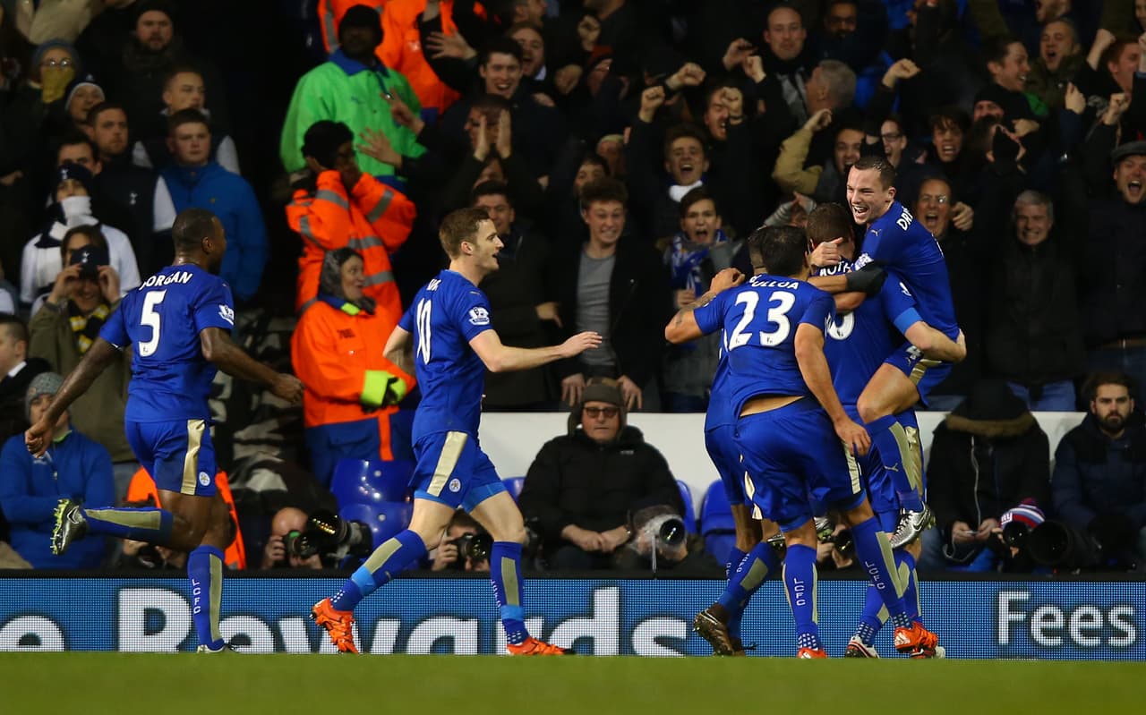 Leicester ganó con gol de Huth al minuto 83.