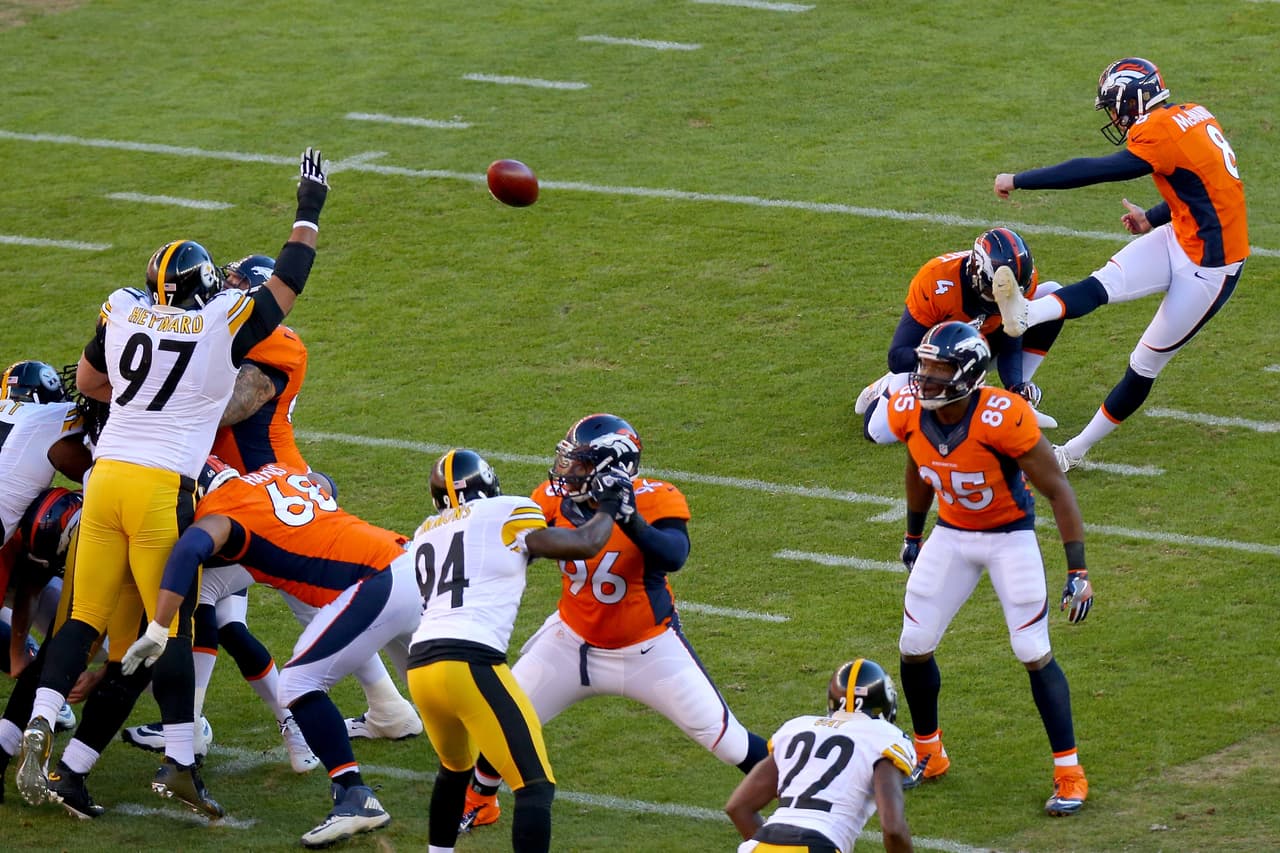 Denver anotó el quinto gol de campo del partido y McManus se convirtió el el pateador con más goles e campo en postemporada en la historia de los Broncos.