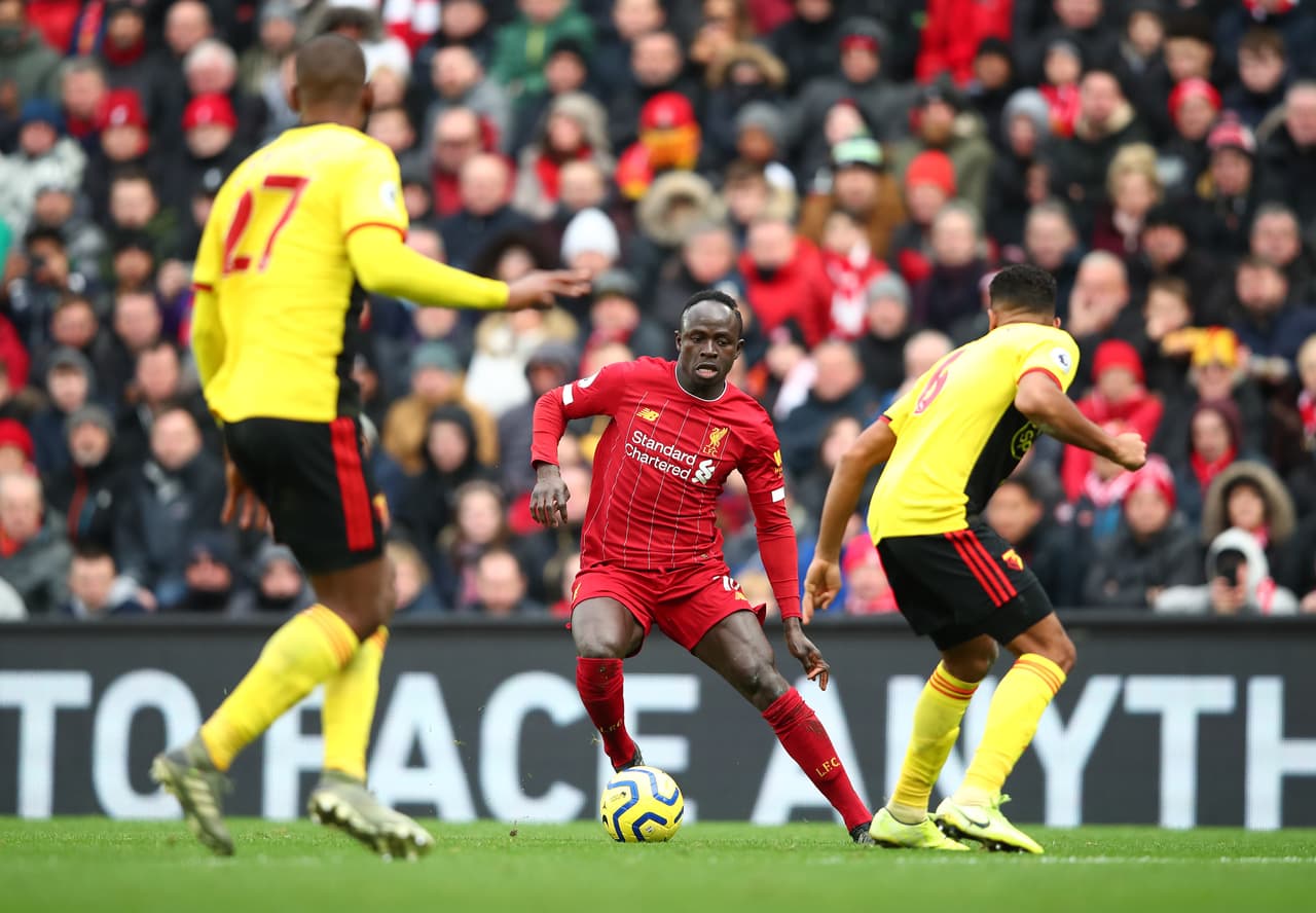 Salah (38´, 90’) marcó lo goles por los locales. Liverpool lega a 49 unidades, mientras que Watford sólo acumula 9.
