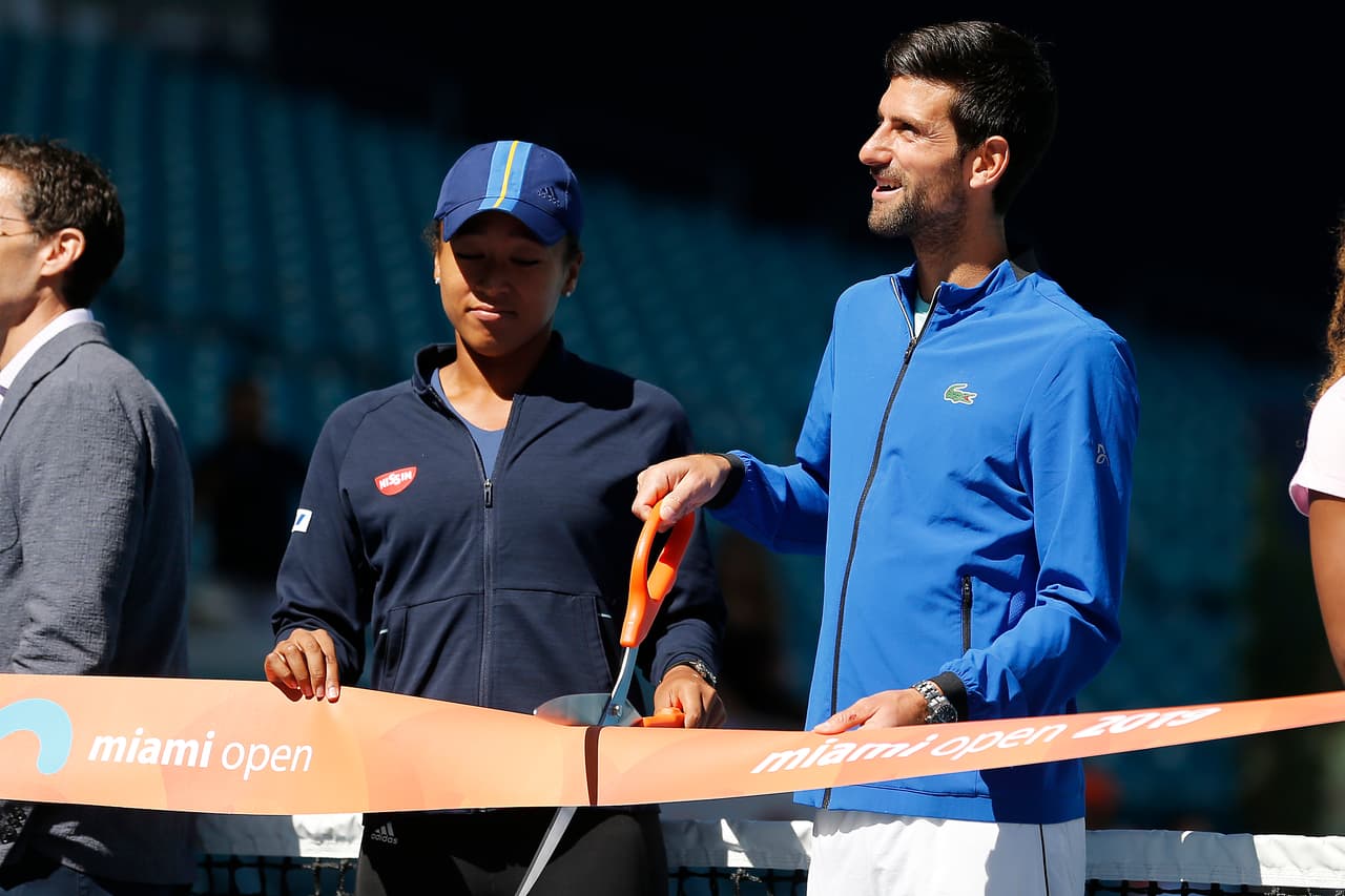 Roger Federer, Novak Djokovic, Serena Williams y Naomi Osaka fueron protagonistas en el Hard Rock Stadium en la ceremonia de inauguración del Miami Open, segundo Masters 1000 de la temporada.