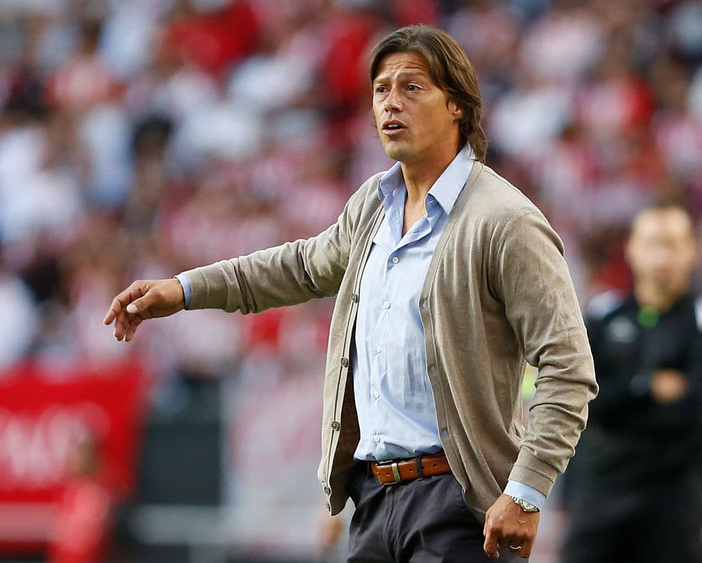 Almeyda llegó a Banfield con el equipo en Segunda División en la Primera B Nacional 2013/2014 le dio al equipo un estilo goleador y lo llevó de nuevo al ascenso.