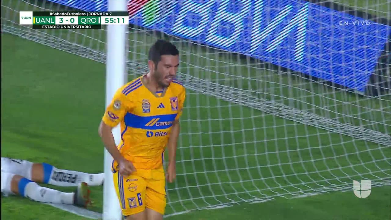 ¡GOL!  anota para Tigres. Juan Vigón