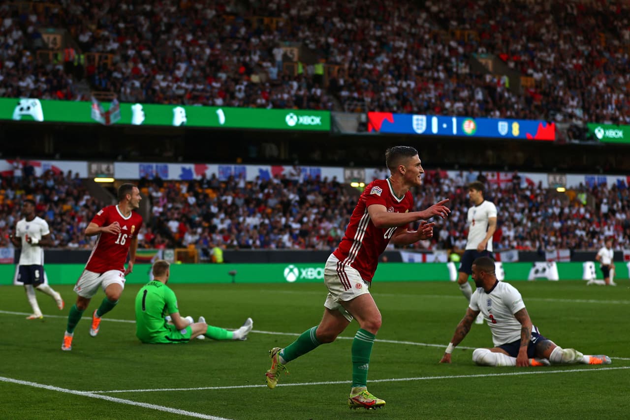 Hungría venció a domicilio a Inglaterra gracias a un doblete de Roland Sallai y las anotaciones de Zsolt Nagy y Dániel Gazdag.