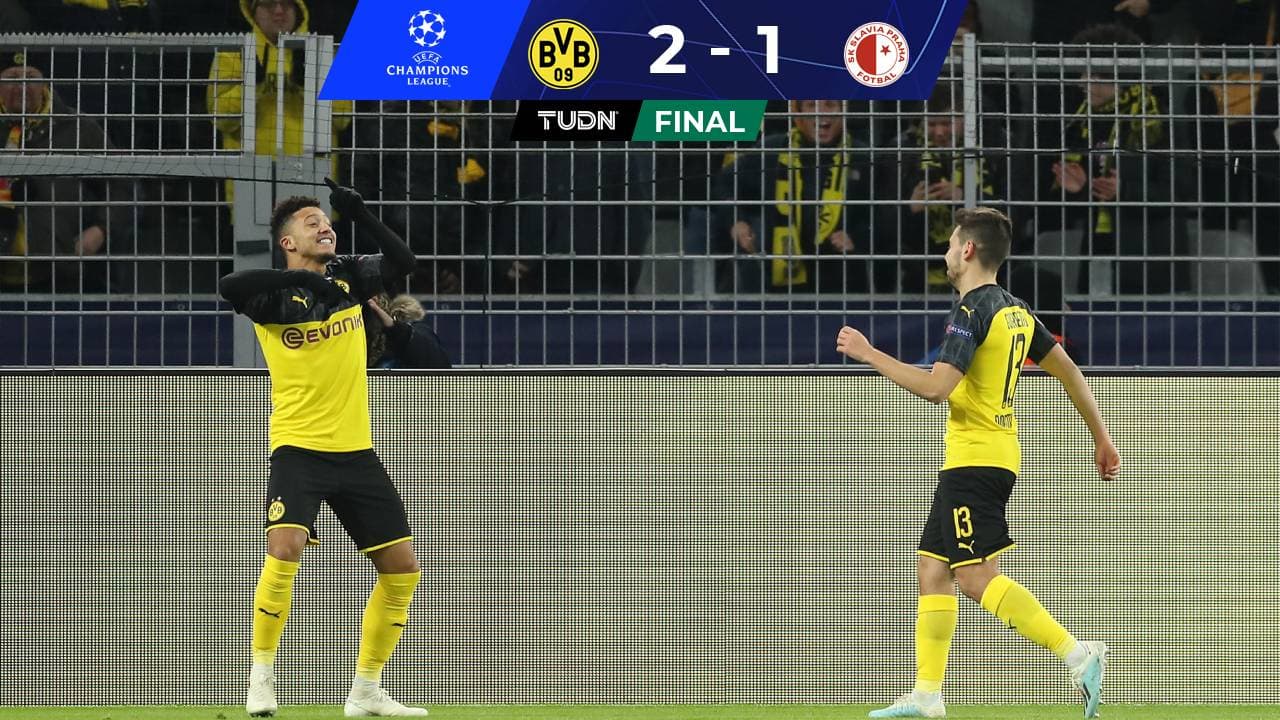 Dortmund clasifica apoyado por los errores del Slavia Praga