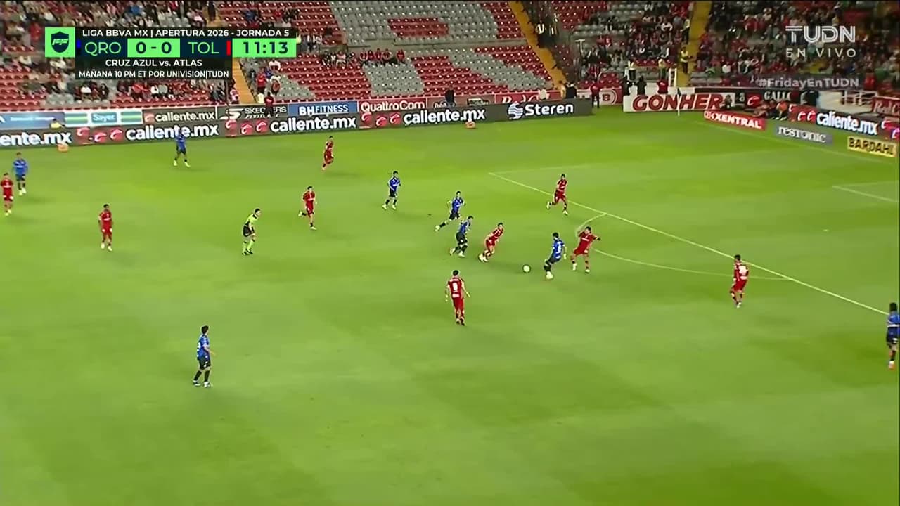 Primer aviso de Gallos Blancos, Homenchenko mete fierrazo al arco del Toluca