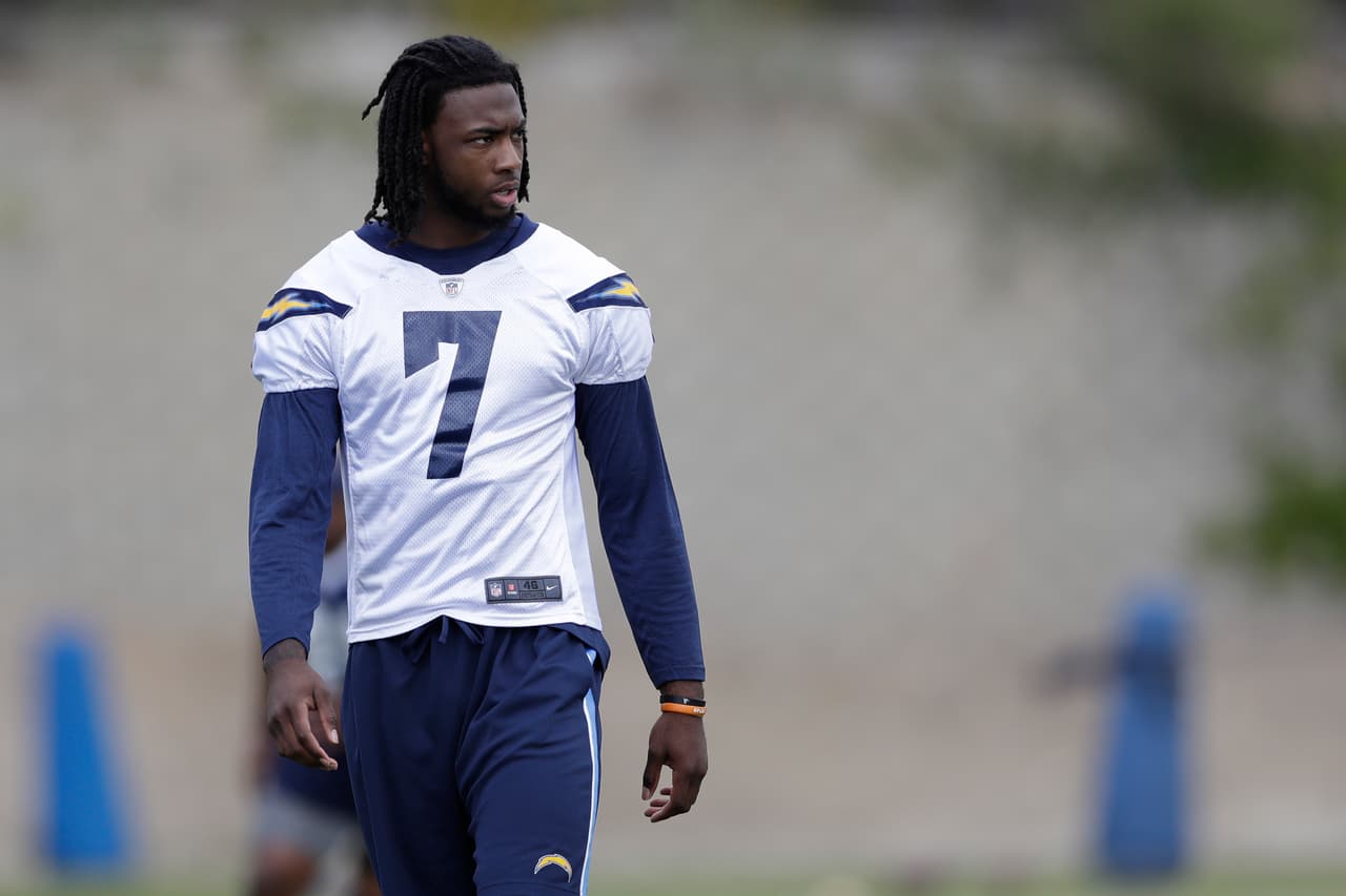 San Diego Chargers rookie wide receiver Mike Williams looks on during an NFL football practice Tuesday, May 16, 2017, in San Diego. (AP Photo/Gregory Bull)