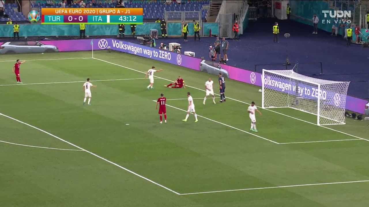 ¡TIRO ATAJADO! disparo por Ciro Immobile.