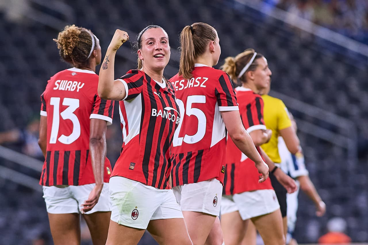 during the game international friendly between Monterrey and SC Milan as part of Her Nations Tour 2024, at BBVA Bancomer Stadium, on June 12, 2024, Monterrey, Nuevo Leon, Mexico.