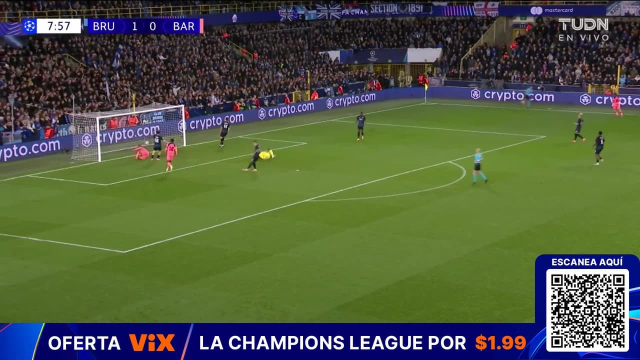 ¡Reacción inmediata del Barcelona! ¡Ferran Torres iguala los cartones al 8'