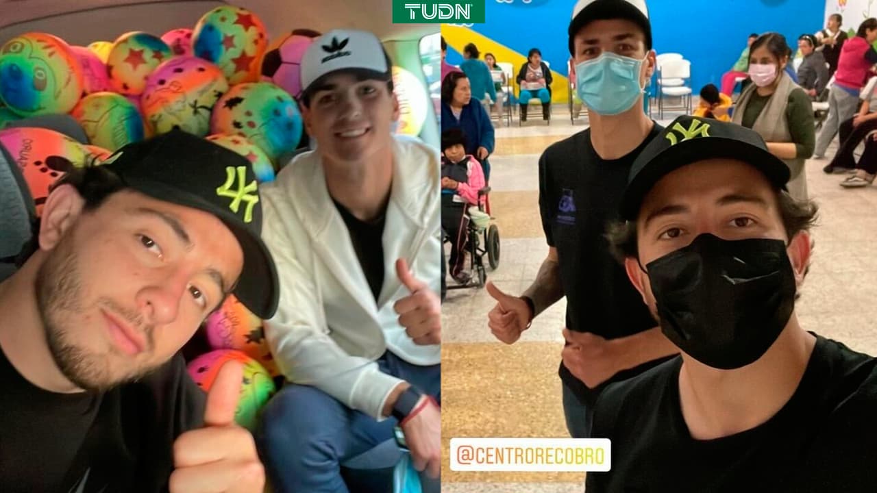 Alan Mozo y Dinenno se visten de Santa Claus para dondar juguetes