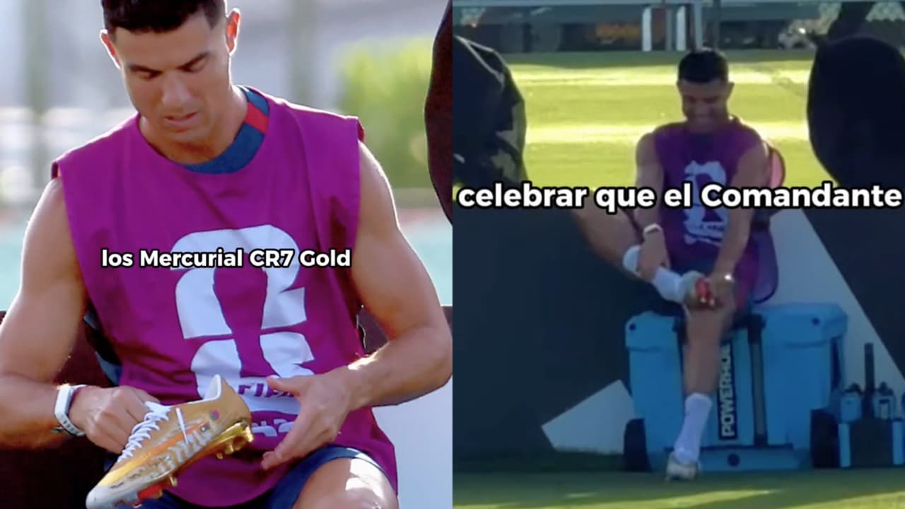 Mundial 2026: Cristiano Ronaldo luce zapatos dorados en entrenamiento de Portugal