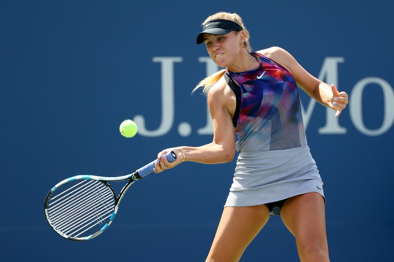 Sofia Kenin logró una valiosa victoria contra Lauren Davis con parciales 7-5, 7-5.