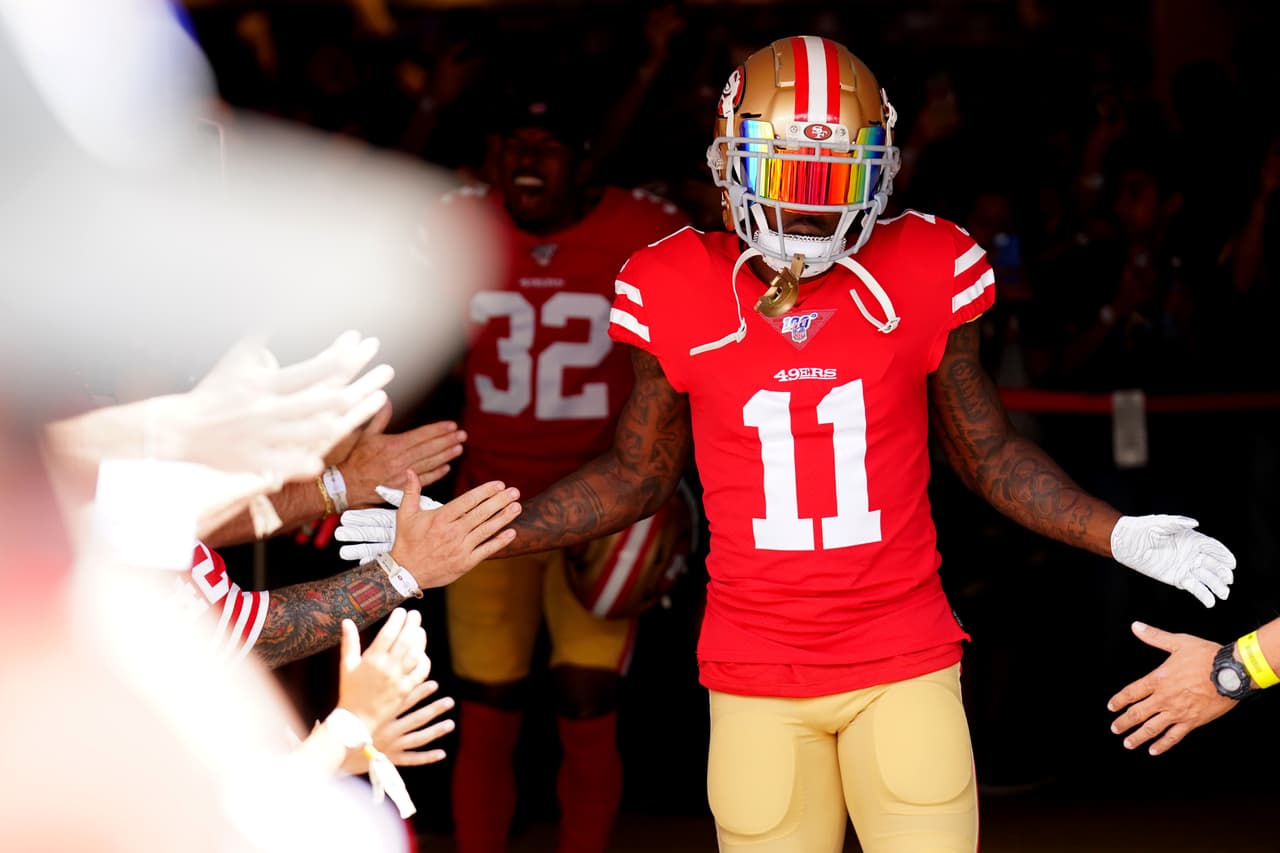 Marquise Goodwin se vio envuelto en un canje que lo envía de los San Francisco 49ers a los Philadelphia Eagles.