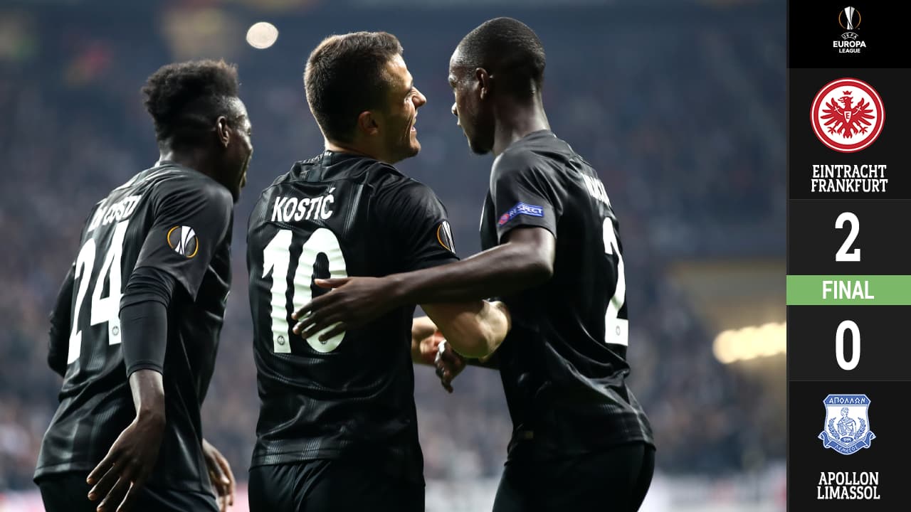 El Eintracht Frankfurt cumple ante el Apollon en la Europa League