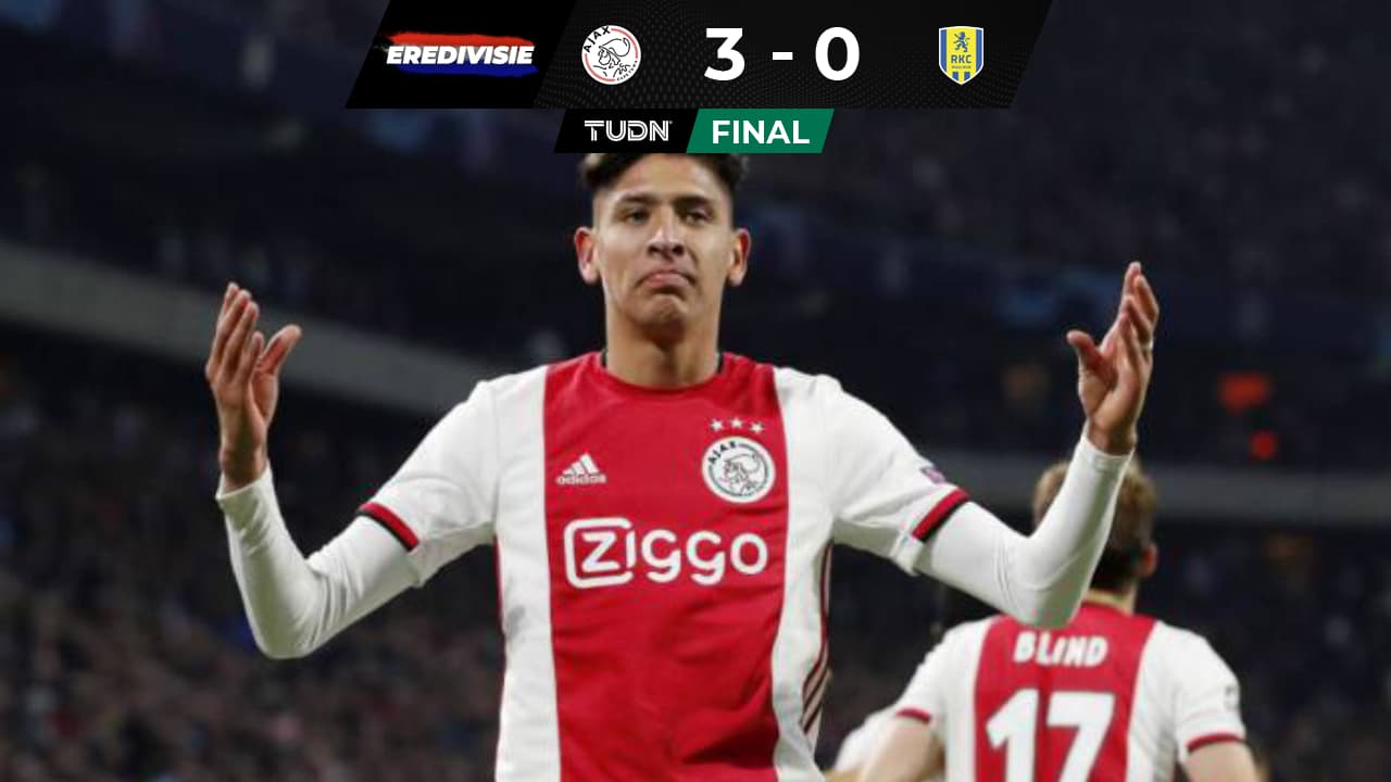 Edson fue titular después de dos meses y Ajax ganó al Waalwijk