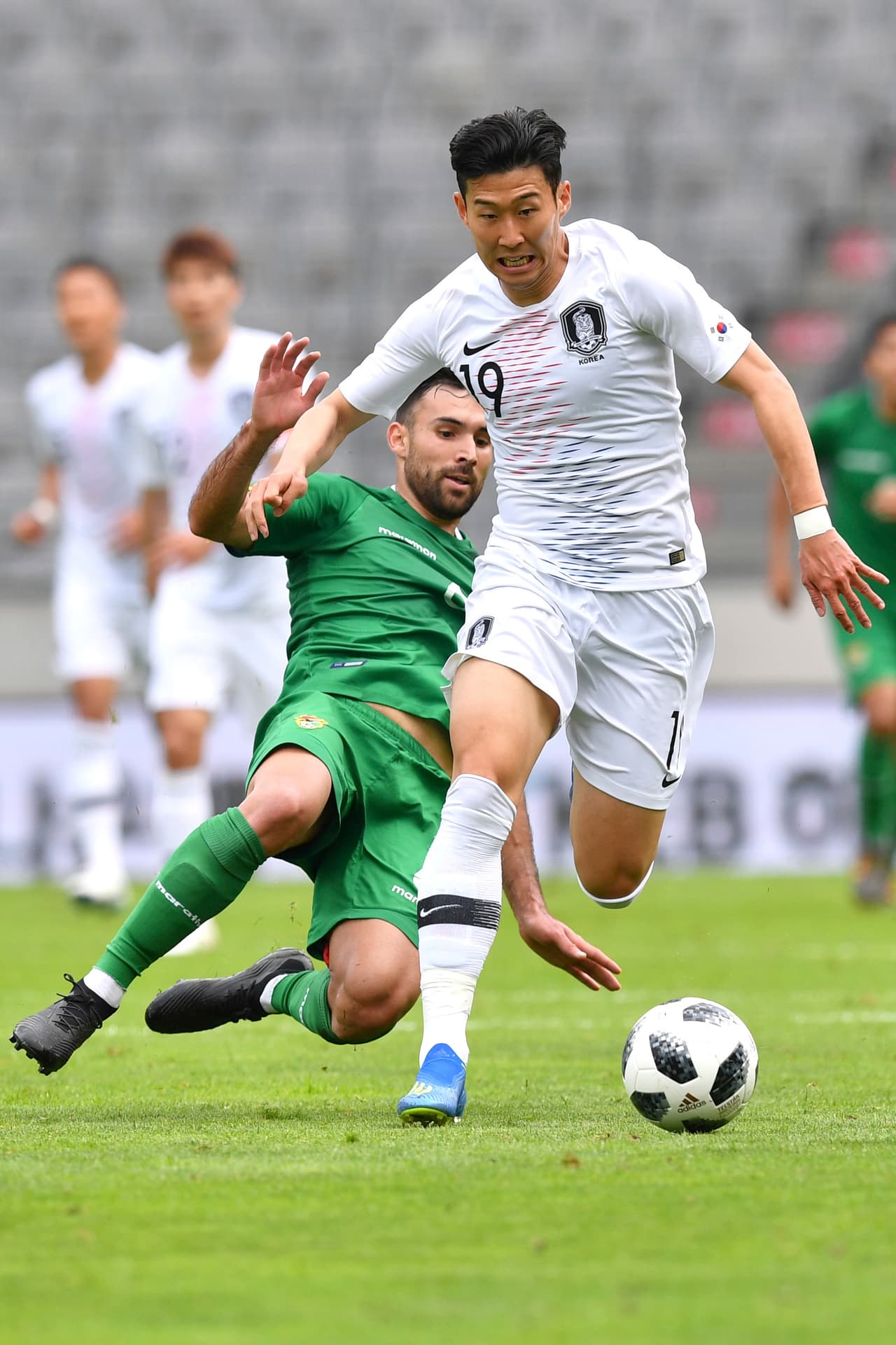 Los guerreros de Taeguk, que en Rusia están enclavados en el grupo de Alemania, Suecia y México, no perdían el control del juego pese a los intentos de los bolivianos de salir con más intensidad.
