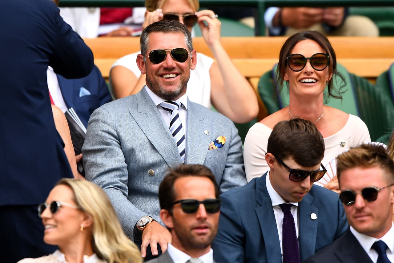 El golfista Lee Westwood y su novia Helen Storey.