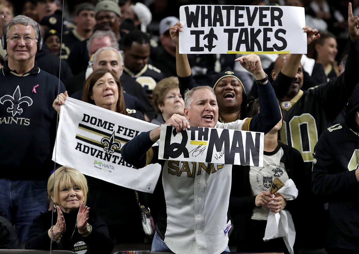 En el Superdome se vivió la fiesta del juego entre Rams y Saints.