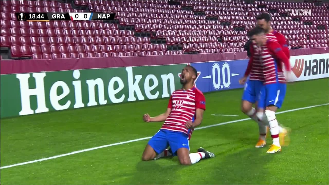 ¡GOL!  anota para Granada CF. Yangel Herrera