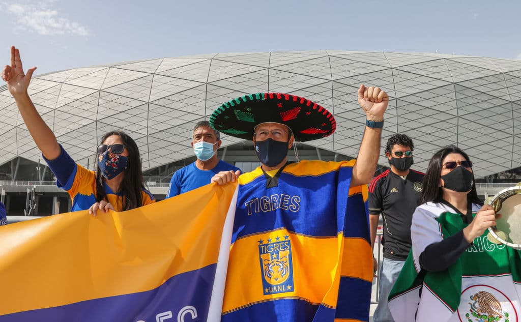 Los aficionados llegaron al Education City Stadium para alentar a los Tigres de la UANL, el flamante representante de la Concacaf.