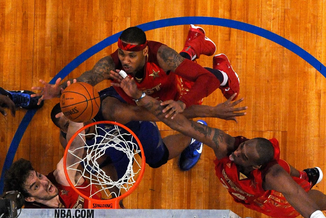 Anthony participó en el All Star Game tres veces representando al Oeste, con los Nuggets, y siete por el Este, jugando por los Knicks.