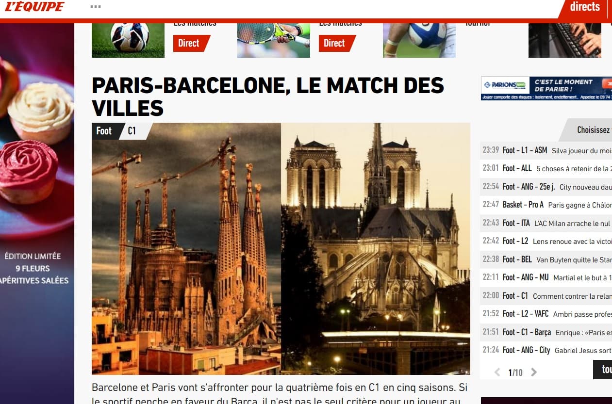 Para la prensa francesa el París-Barcelona también es sobre cuál ciudad es más bonita