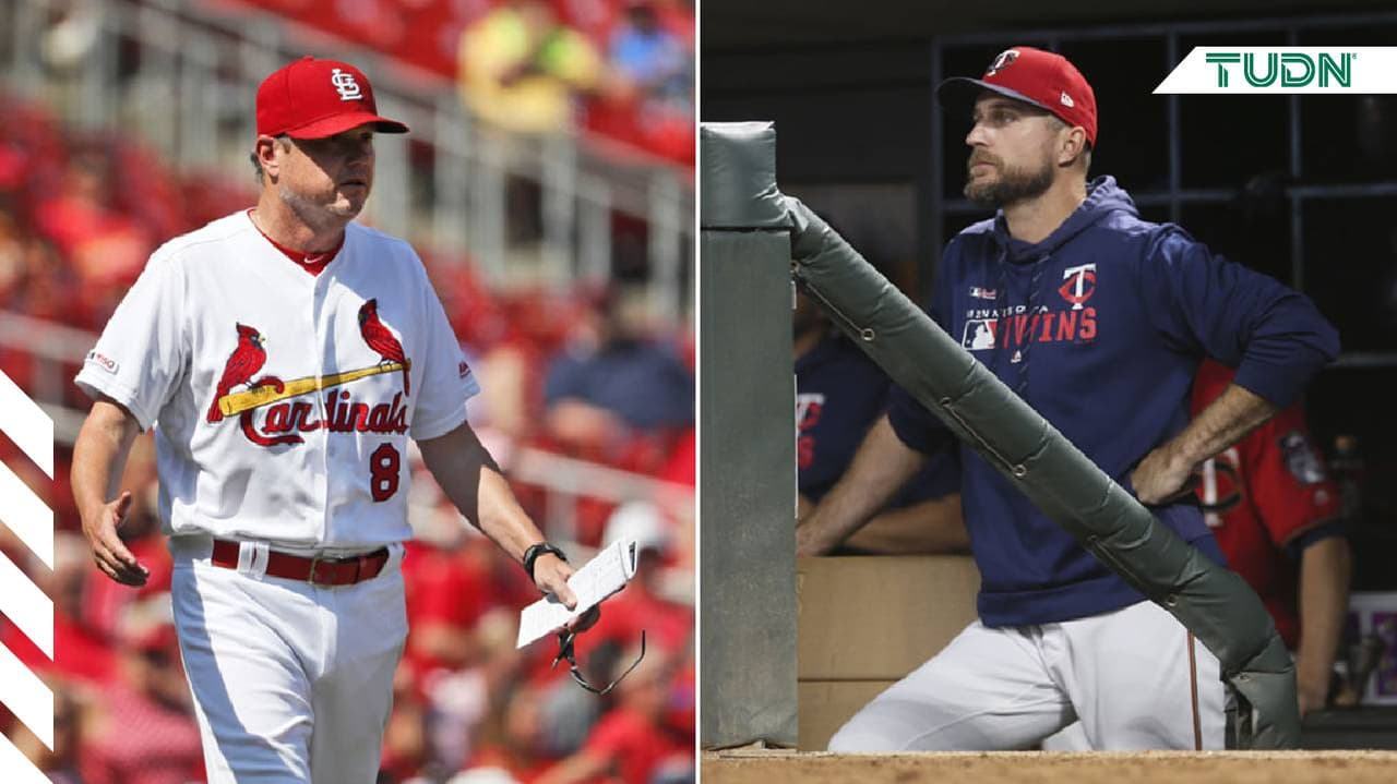 Mike Shildt y Rocco Baldelli.