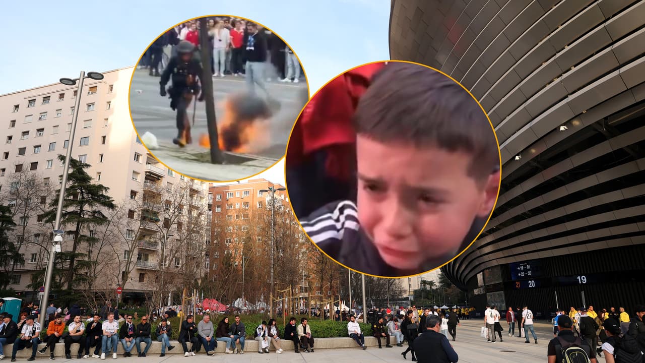Policía interviene y golpea a afición del Benfica previo al juego ante Real Madrid